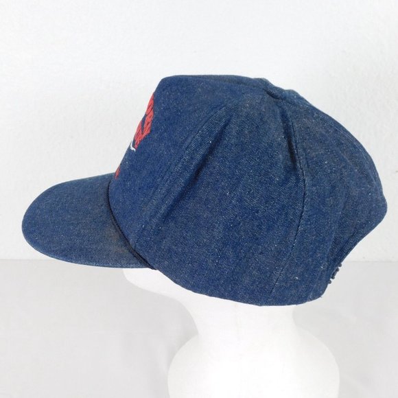 Longhorn Barbecue Mens Regular Size Blue Denim Trucker Hat Cotton Spokane - Picture 4 of 11